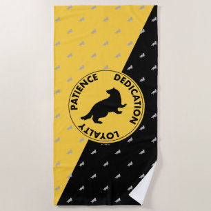 Toalha De Praia Harry Potter   HUFFLUFF™ Traços para uso domés