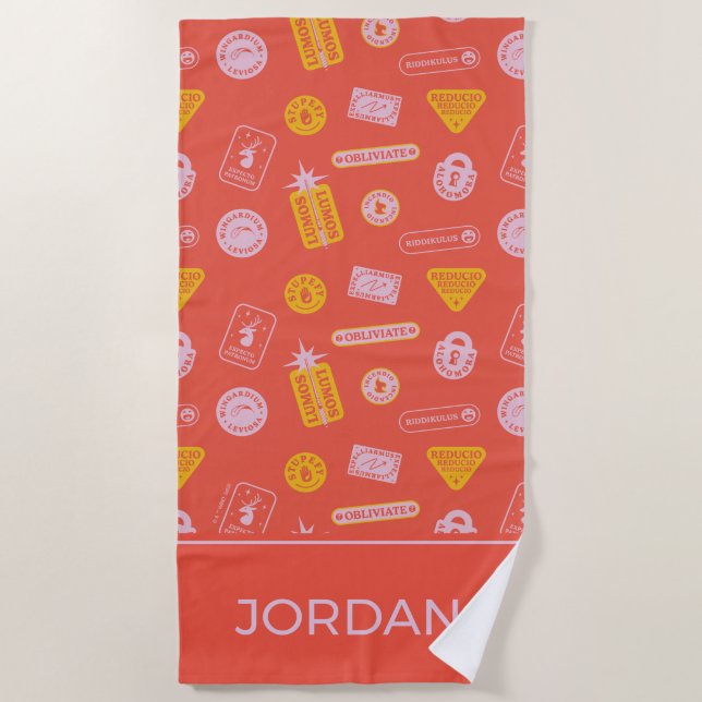 Toalha De Praia HARRY POTTER™ | Padrão de ortografia (Frente)