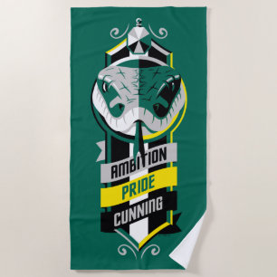 Toalha De Praia Harry Potter SLYTHERIN™ House Traços Sigil