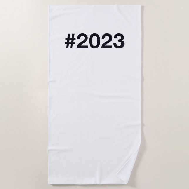 Toalha De Praia Hashtag 2023 (Frente)