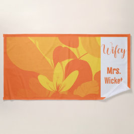 Toalha de praia havaiana personalizada