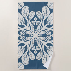 Toalha De Praia Havaiana Quilt Naupaka em bege