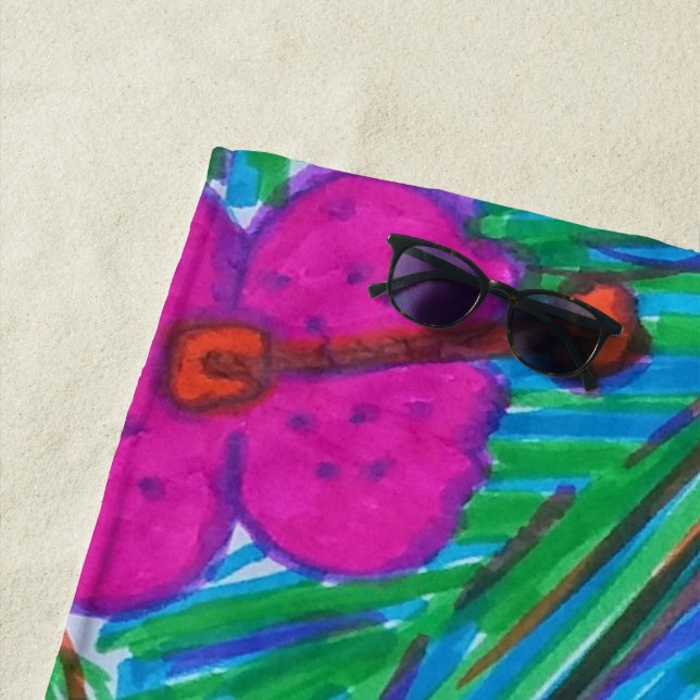 Toalha De Praia Hawaii Dreams Hibiscus Impressão (In Situ)