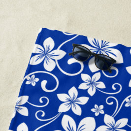 TOALHA DE PRAIA HAWAIIAN HULA (HIBISCUS) ROYAL BLUE