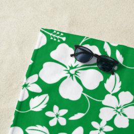 TOALHA DE PRAIA HAWAIIAN HULA (HIBISCUS) VERDE