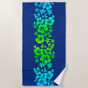 Toalha De Praia Hibiscus havaiano da mistura da ilha floral -