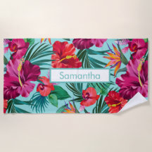 Hibiscus personalizado do Towel Beach