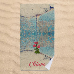 Toalha De Praia Hip e Rosa Bonito da Torre de Praia Concreta