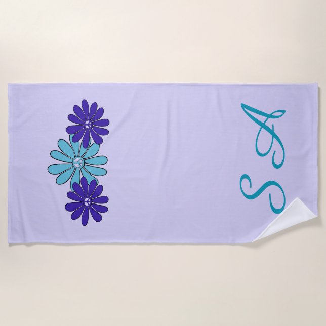 Toalha De Praia Hippie Flower Power Peace Sign (Frente)