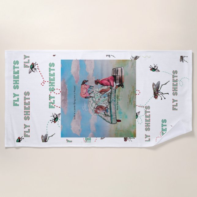 Toalha De Praia HISTÓRIA DE FOLHAS DE VOO legal (Frente)