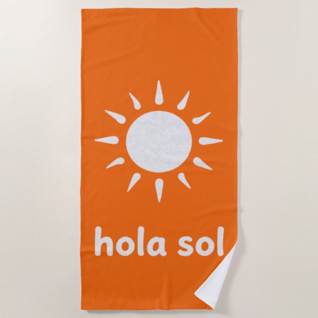Toalha De Praia Hola Sol (Frente)
