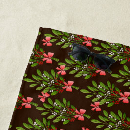 Toalha De Praia Hollies de Natal - Beach Towel