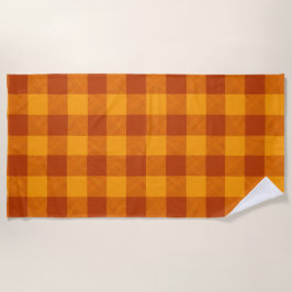 Toalha De Praia Honey Amber Buffalo Check