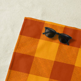 Toalha De Praia Honey Amber Buffalo Check