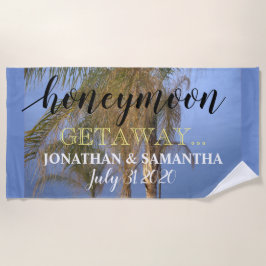 Toalha De Praia Honeymoon Getaway Palm Trees Beach Towel
