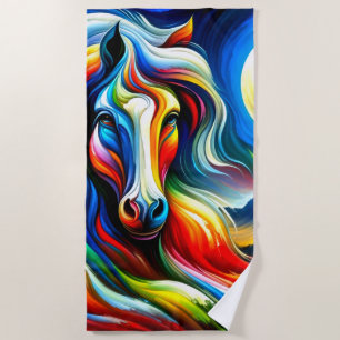 Toalha De Praia Horse Art