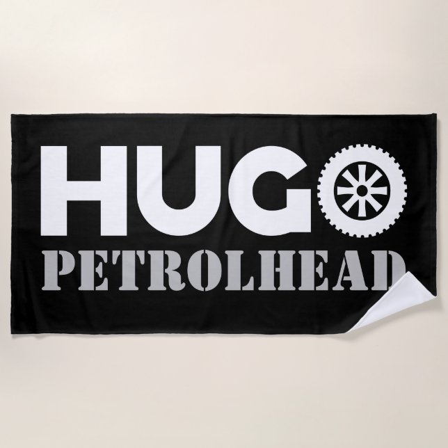 Toalha De Praia Hugo Petrol Head (Frente)