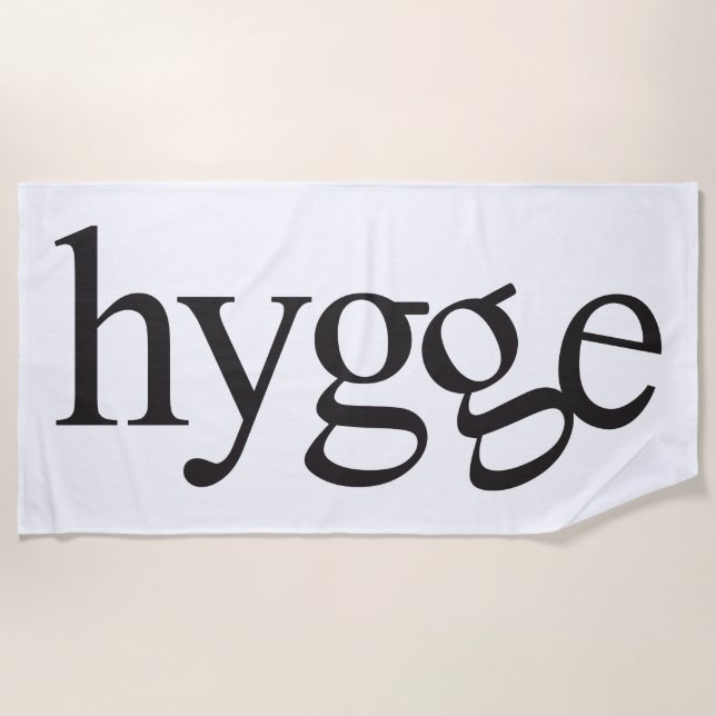 Toalha De Praia Hygge Black and White Beach Towel (Frente)
