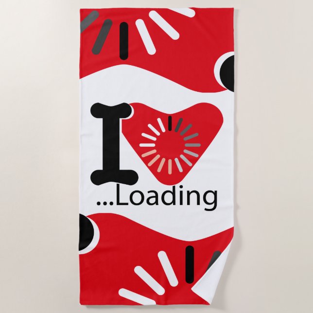 TOALHA DE PRAIA I LOADING HEART BY MASANSER PIXELAT (Frente)