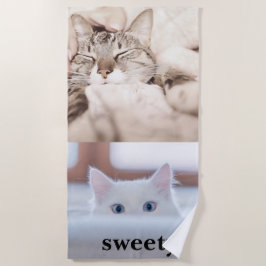 Toalha De Praia I love my sweet little cat photo