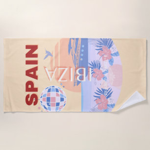 Toalha De Praia Ibiza, Espanha, Arte Viagem, Arte Retroativa, Past