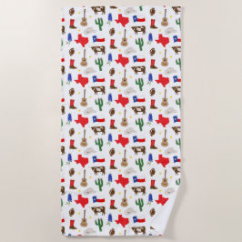 Toalha De Praia Ícones do Texas