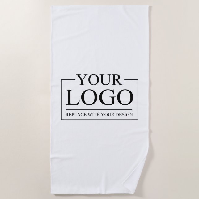 Toalha De Praia Ideia Personalizada de Casamento Adicionar Logotip (Frente)