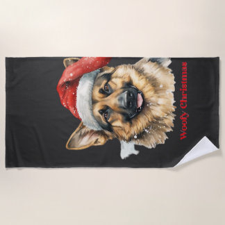 Toalha De Praia Ideias de presentes de Natal para cães Pastor Alem