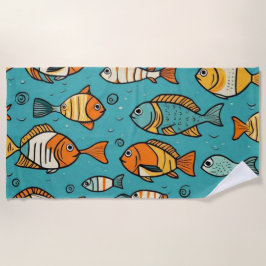 Toalha De Praia Ideias de presentes de padrão de peixe