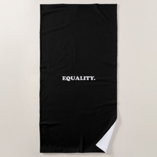 Toalha De Praia "Igualdade" Black / White Beach Towel