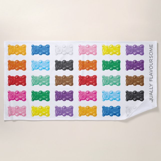 Toalha De Praia Igualdade Gummy Bears Beach Towel (Frente)