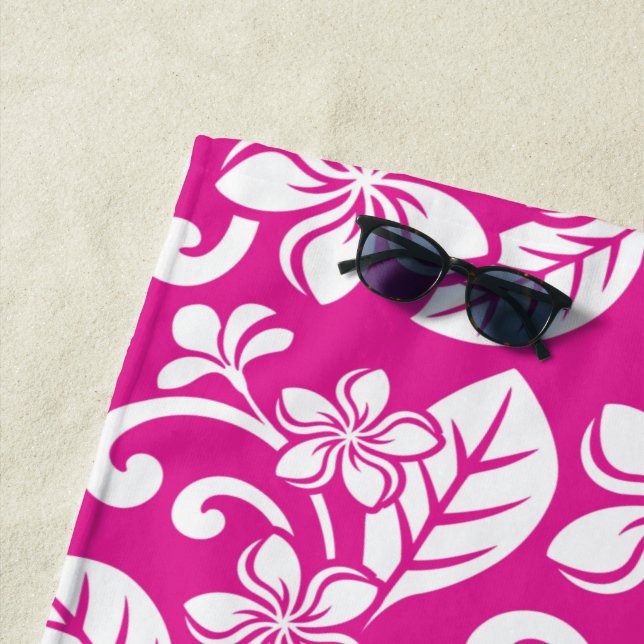 TOALHA DE PRAIA ILHA PLUMERIA (PINCO QUENTE) (In Situ)