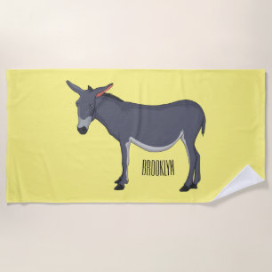 Toalha De Praia Ilustração de desenho animado de Donkey