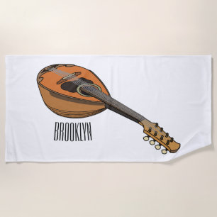 Toalha De Praia Ilustração de desenho animado de Mandolin