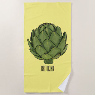 Toalha De Praia Ilustração de desenho animado do Artichoke