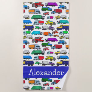 Toalha De Praia Ilustrações de Caminhão personalizadas estilo Cart