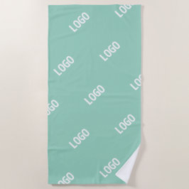 Toalha De Praia Imagem carregada ou logotipo enviatado | Teal clar