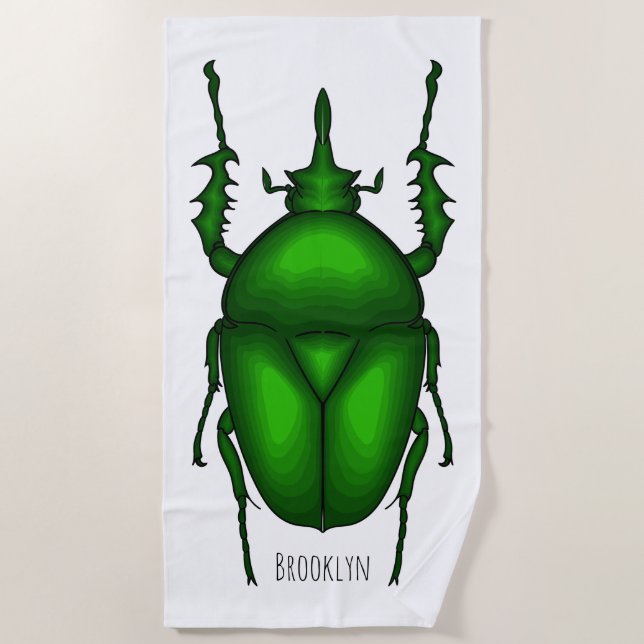 Toalha De Praia Imagem do inseto Mecynorhina torquata (Frente)