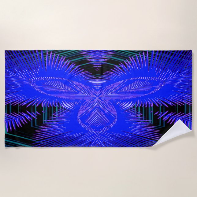 Toalha De Praia Imagem Palm Leaf para Beach Towel (Frente)