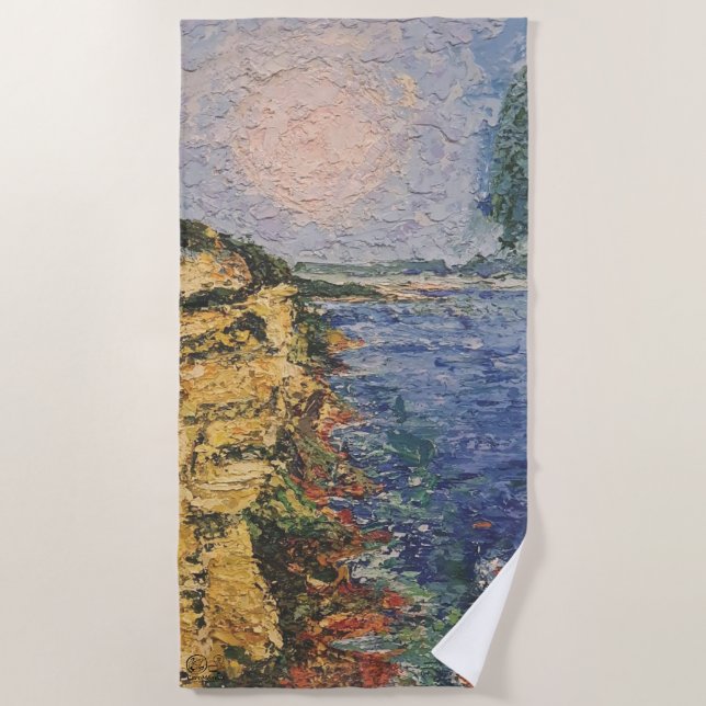 Toalha De Praia  Imagen de mi obra arte Amanecer (Frente)