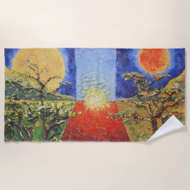 Toalha De Praia Imagen de mi obra arte La puesta del sol