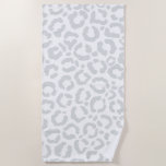 Toalha De Praia Impressão Animal da Leopardo da Cinza Branca Elega<br><div class="desc">Este elegante padrão chic é perfeito para a moda da moda e na moda. Apresenta um padrão de impressão de animais de leopardo-da-leopardo desenhado à mão. É moderno, simples e fofo. ***NOTA DE DESIGN IMPORTANTE: Para qualquer solicitação de design personalizada, como solicitações de correspondência de produtos, alterações de cor, mudanças...</div>