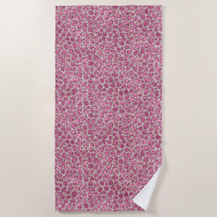 Toalha De Praia Impressão de Leopardo Rosa Menino