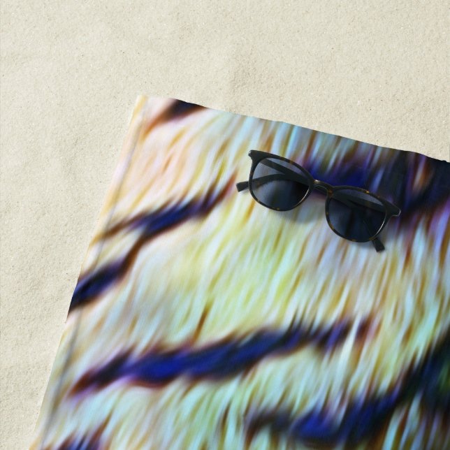 Toalha De Praia Impressão de Pele de Tigre Elétrico (In Situ)