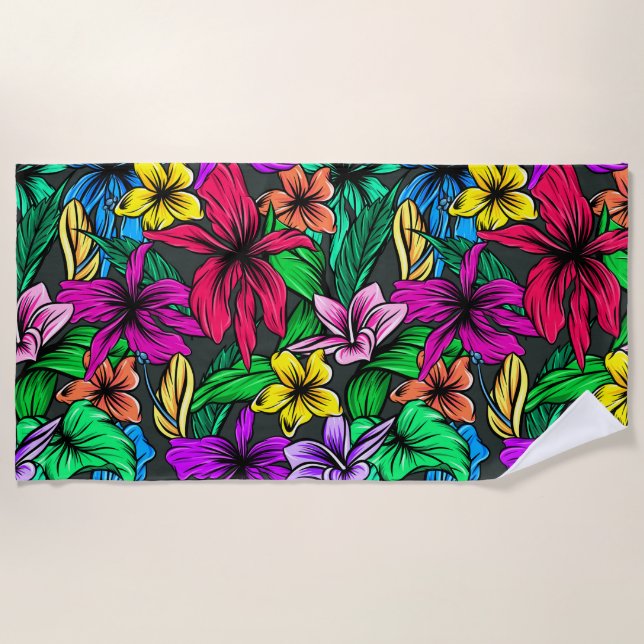 Toalha De Praia Impressão havaiano (Frente)