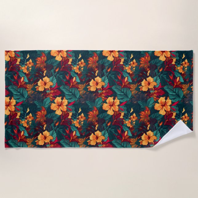 Toalha De Praia Impressão havaiano (Frente)