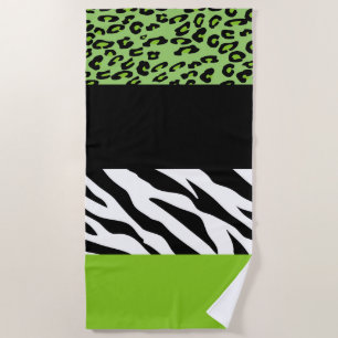 Toalha De Praia Impressão Leopardo, Impressão Zebra, Impressão Ani