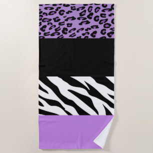 Toalha De Praia Impressão Leopardo, Impressão Zebra, Impressão Ani