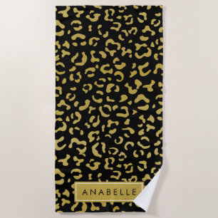 Toalha De Praia Impressão Leopardo, Leopardo Dourado, Literatura,