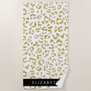 Toalha De Praia Impressão Leopardo, Leopardo Dourado, Literatura,